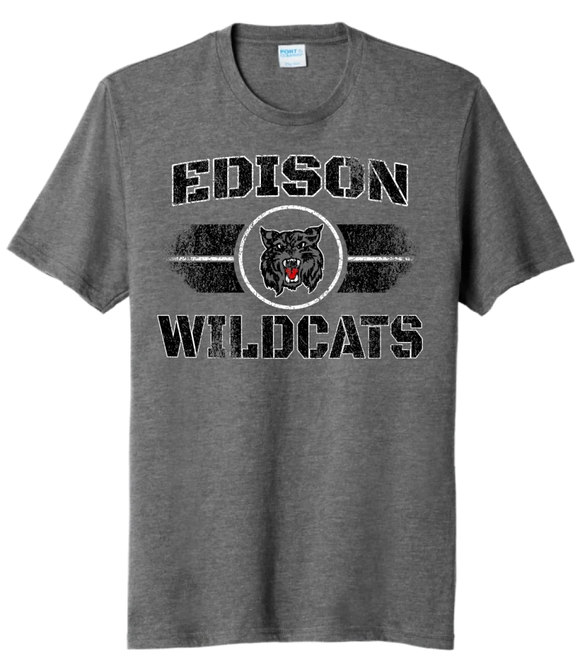 Edison Wildcats 2024 104 Tri-Blend Tee