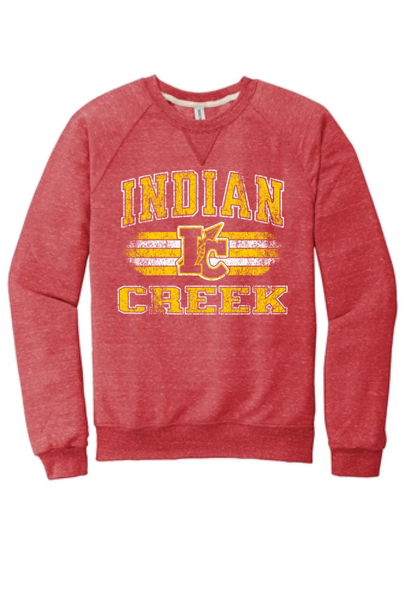 Indian Creek 2024 104 Jerzees Snow Heather French Terry Raglan Crew