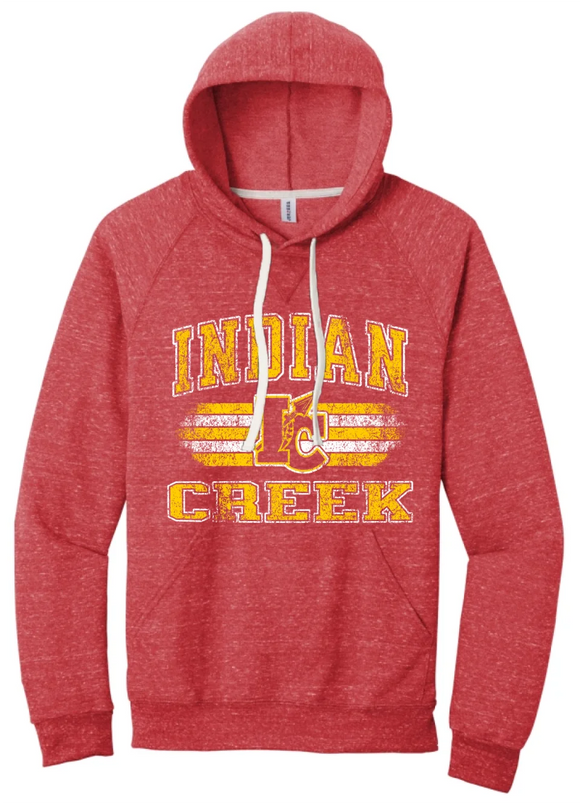 Indian Creek 2024 104 Jerzees Snow Heather French Terry Raglan Hoodie