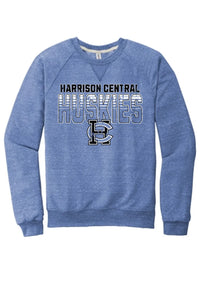 Harrison Central 2024 107 Jerzees Snow Heather French Terry Raglan Crew