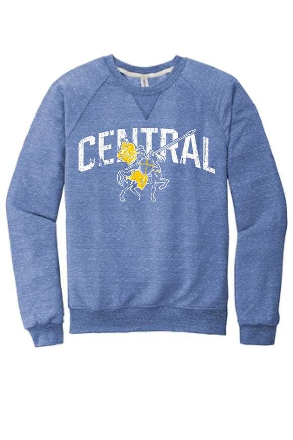 Steubenville Catholic Central 2024 100 Jerzees Snow Heather French Terry Raglan Crew