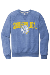 Southern Local 2024 100 Jerzees Snow Heather French Terry Raglan Crew