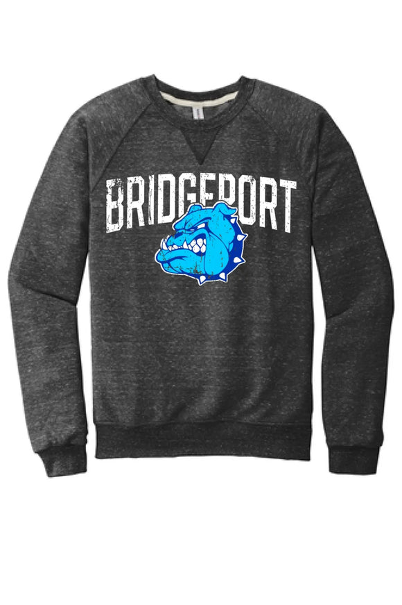 Bridgeport 2024 100 Jerzees Snow Heather French Terry Raglan Crew