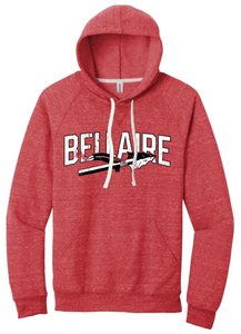 Bellaire 2024 100 Jerzees Snow Heather French Terry Raglan Hoodie