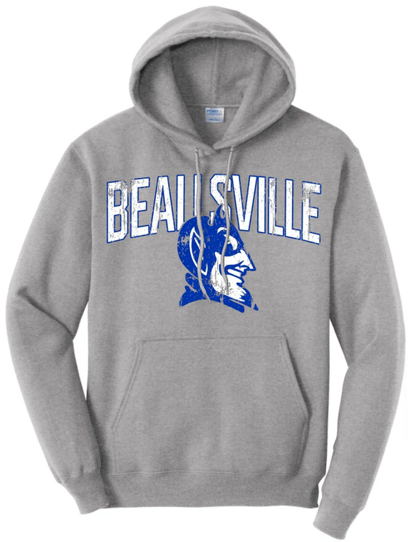 Beallsville 2024 100 Core Fleece Pullover Hooded Sweatshirt