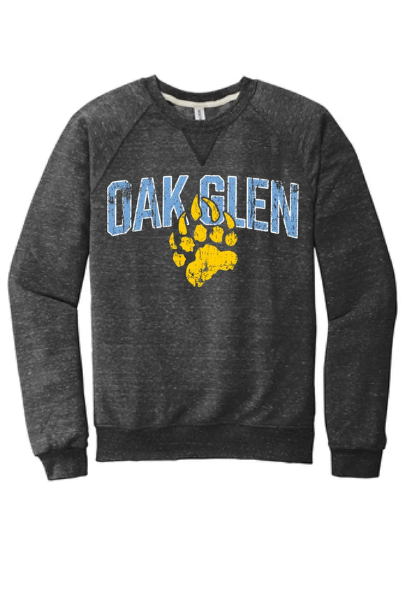 Oak Glen 2024 100 Jerzees Snow Heather French Terry Raglan Crew