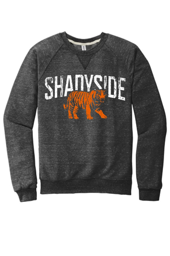 Shadyside 2024 100 Jerzees Snow Heather French Terry Raglan Crew