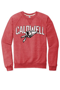 Caldwell 2024 100 Jerzees Snow Heather French Terry Raglan Crew