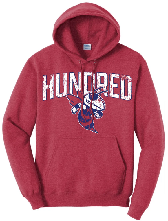 Hundred 2024 100 Core Fleece Pullover Hooded Sweatshirt