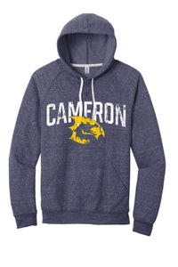 Cameron 2024 100 Jerzees Snow Heather French Terry Raglan Hoodie