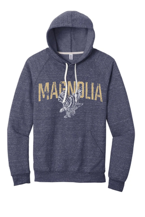 Magnolia 2024 100 Jerzees Snow Heather French Terry Raglan Hoodie