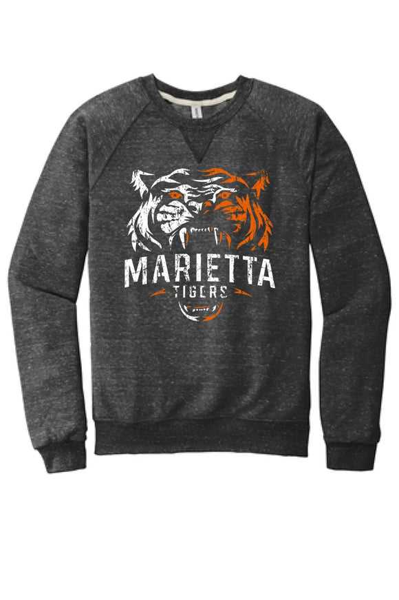 Marietta 2024 101 Jerzees Snow Heather French Terry Raglan Crew