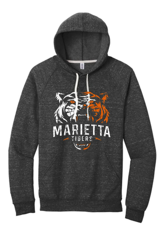 Marietta 2024 101 Jerzees Snow Heather French Terry Raglan Hoodie