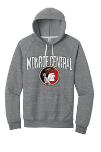 Monroe Central 2024 100 Jerzees Snow Heather French Terry Raglan Hoodie