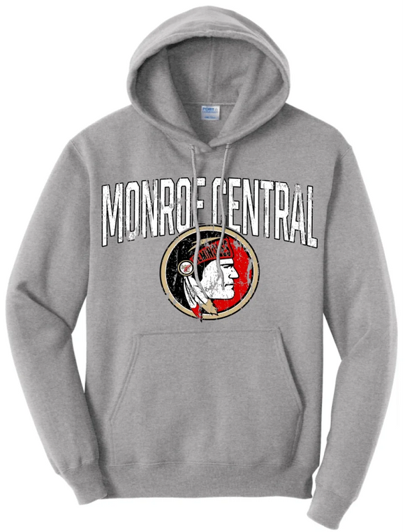 Monroe Central 2024 100 Core Fleece Pullover Hooded Sweatshirt