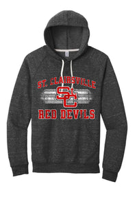 St. Clairsville 2024 102 Jerzees Snow Heather French Terry Raglan Hoodie