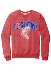 Morgantown 2024 100 Jerzees Snow Heather French Terry Raglan Crew