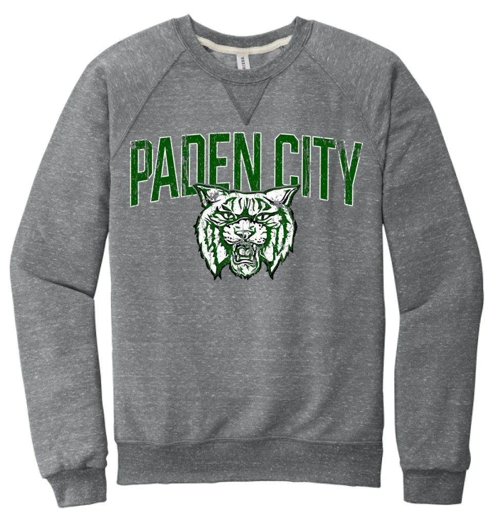Paden City 2024 100 Jerzees Snow Heather French Terry Raglan Crew