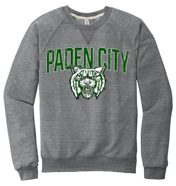 Paden City 2024 100 Jerzees Snow Heather French Terry Raglan Crew