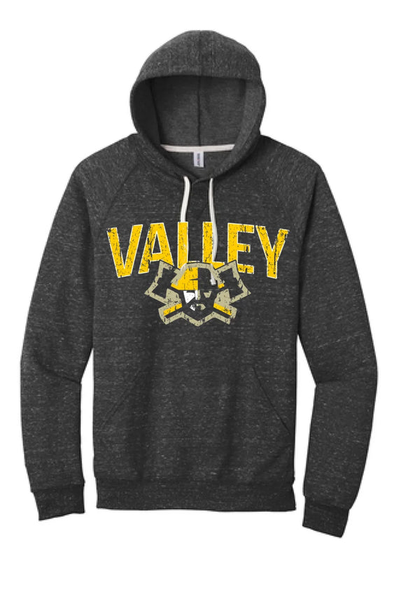 Valley 2024 100 Jerzees Snow Heather French Terry Raglan Hoodie