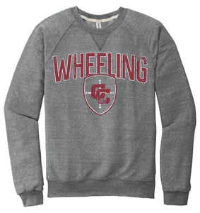 Wheeling Central Catholic 2024 100 Jerzees Snow Heather French Terry Raglan Crew