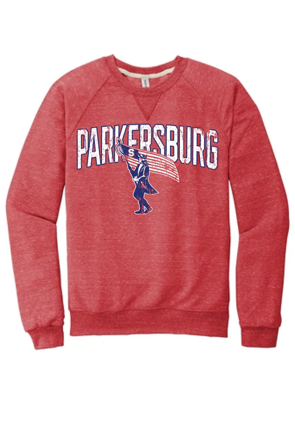 Parkersburg South 2024 100 Jerzees Snow Heather French Terry Raglan Crew