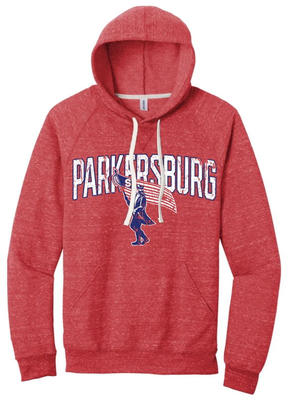 Parkersburg South 2024 100 Jerzees Snow Heather French Terry Raglan Hoodie