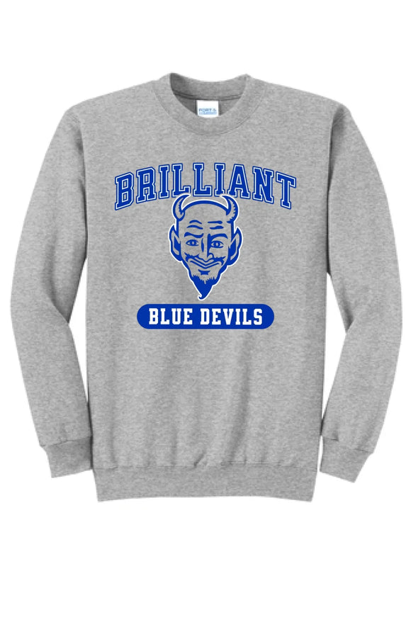 Brilliant Blue Devils 2024 100 Core Fleece Crewneck Sweatshirt