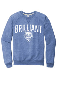 Brilliant Blue Devils 2024 101 Jerzees Snow Heather French Terry Raglan Crew