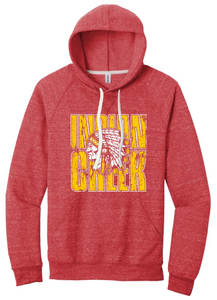 Indian Creek 2024 106 Jerzees Snow Heather French Terry Raglan Hoodie