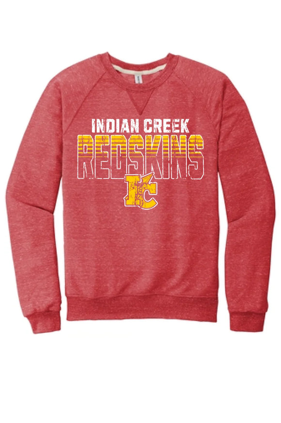 Indian Creek 2024 107 Jerzees Snow Heather French Terry Raglan Crew