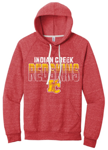 Indian Creek 2024 107 Jerzees Snow Heather French Terry Raglan Hoodie