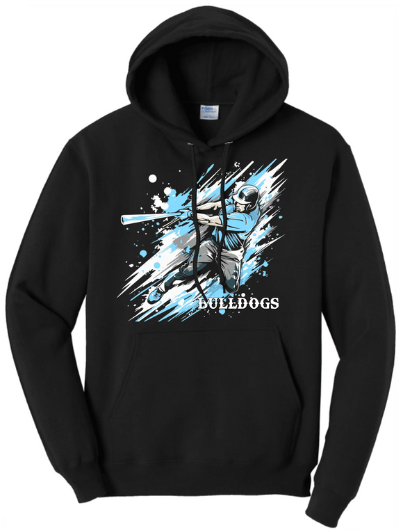 Baseball Slugger- Light Blue CUSTOM TEXT Core Fleece Crewneck Sweatshirt