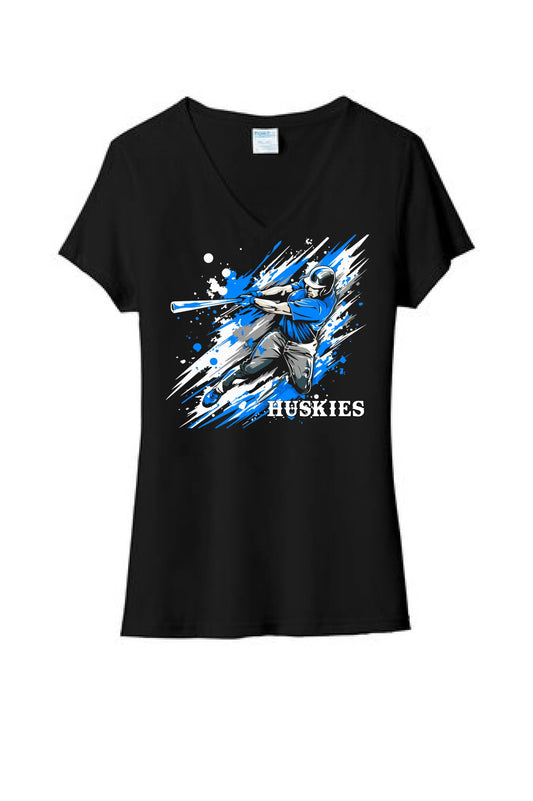 Baseball Slugger- Royal Blue CUSTOM TEXT Tri-Blend Tee