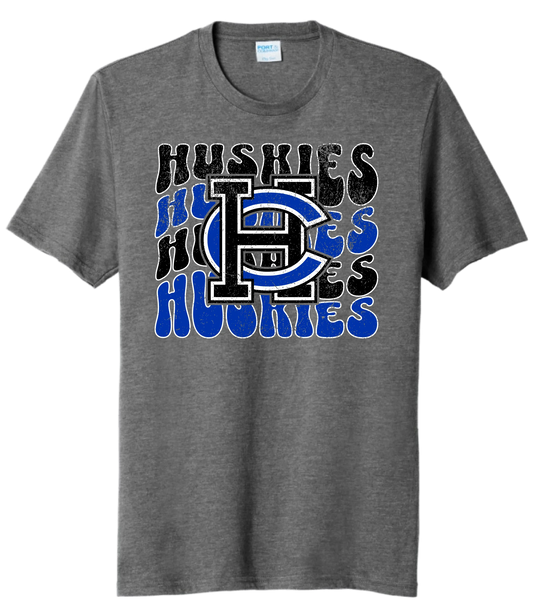 Harrison Central Logo Groovy Tri-Blend Tee
