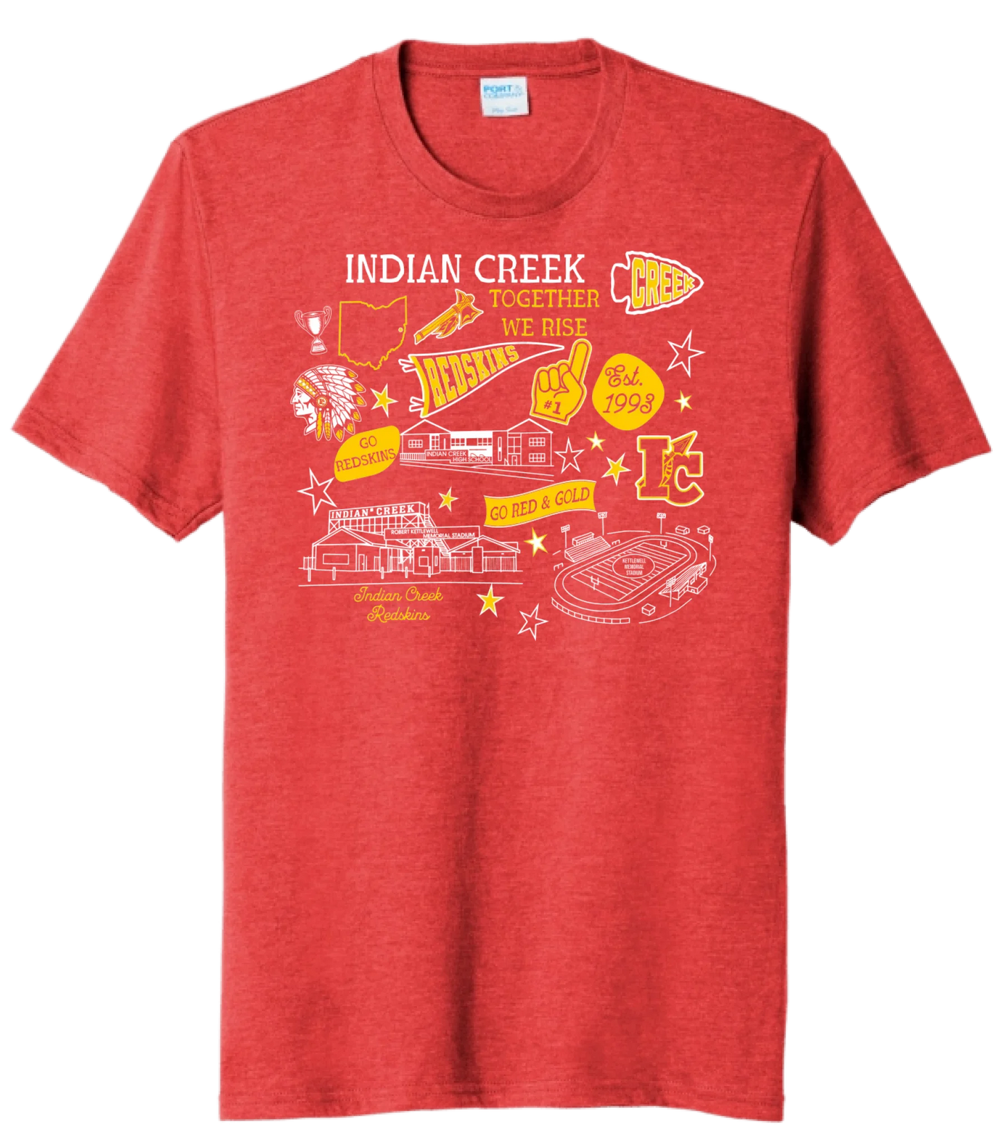 Indian Creek Icons on Red