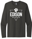 Edison Triangle Badge Next Level Cotton Long Sleeve Tee