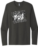 Edison Splatter Next Level Cotton Long Sleeve Tee