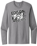 Edison Splatter Next Level Cotton Long Sleeve Tee