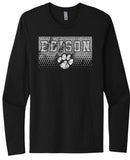 Edison Distressed Triangle Next Level Cotton Long Sleeve Tee