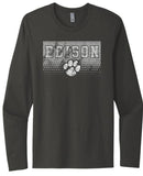 Edison Distressed Triangle Next Level Cotton Long Sleeve Tee