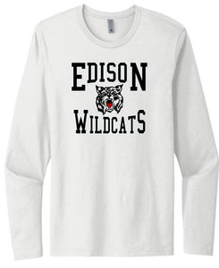 Edison Retro Wildcat Next Level Cotton Long Sleeve Tee