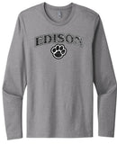 Edison Paw Arch Next Level Cotton Long Sleeve Tee