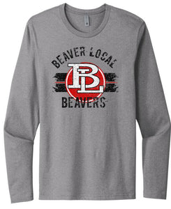 Beaver Local Distressed BL Next Level Cotton Long Sleeve Tee