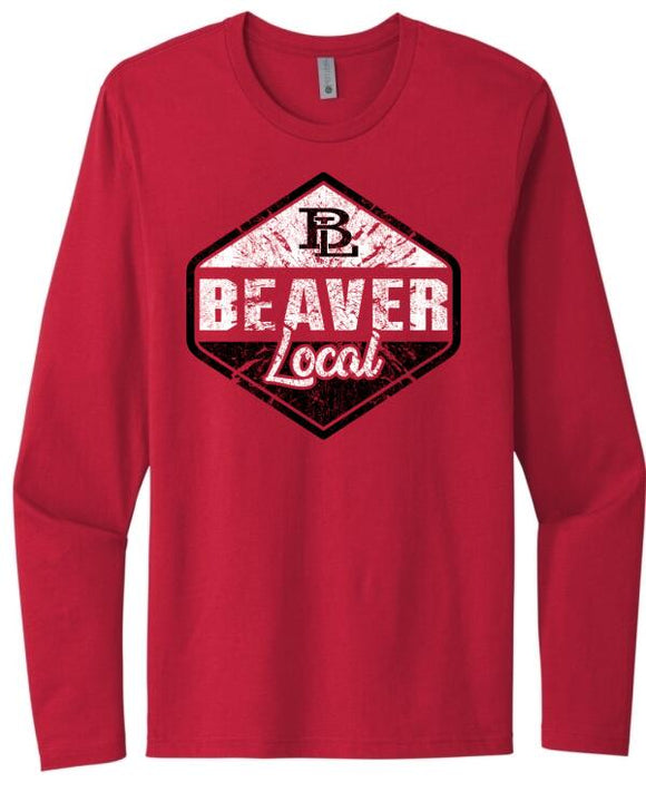 Beaver Local Spin Next Level Cotton Long Sleeve Tee