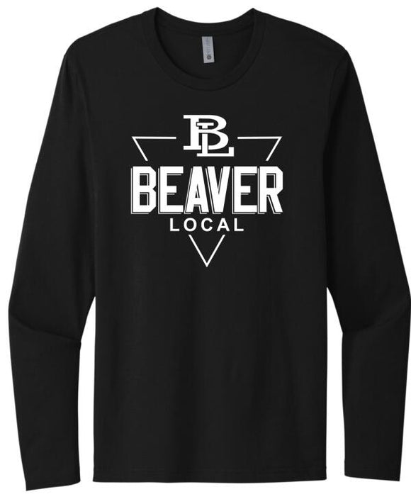 Beaver Local Triangle Badge Next Level Cotton Long Sleeve Tee