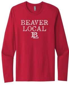 Beaver Local Distressed Next Level Cotton Long Sleeve Tee
