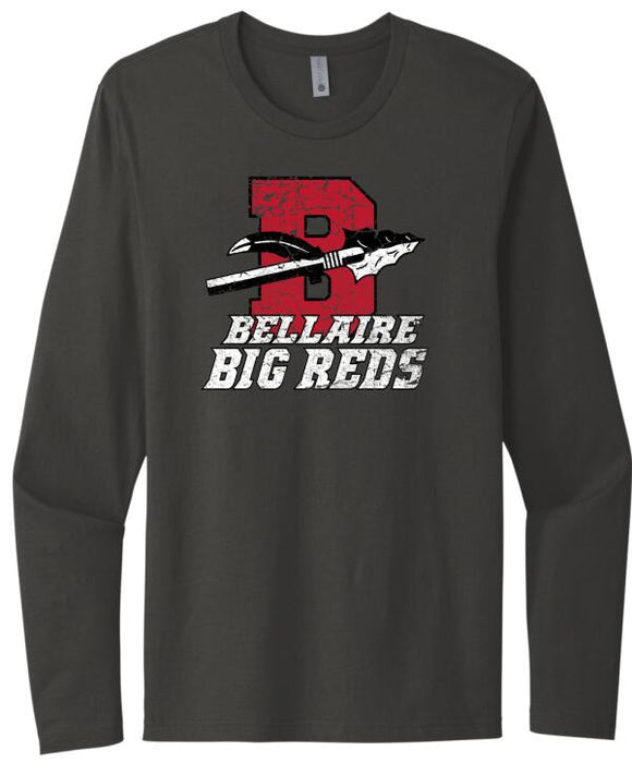 Bellaire Big Reds Next Level Cotton Long Sleeve Tee