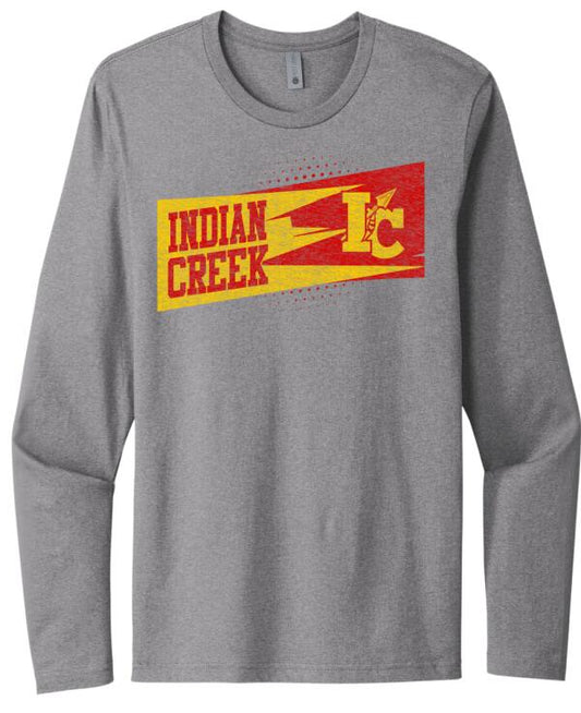 Indian Creek Distressed Strike Next Level Cotton Long Sleeve Tee