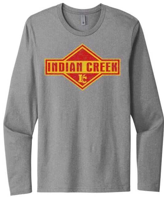 Indian Creek Distressed Flash Next Level Cotton Long Sleeve Tee